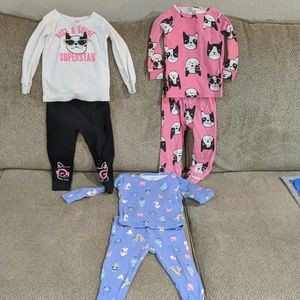 Girls Carter's 18 month pajama lot FRENCHIES